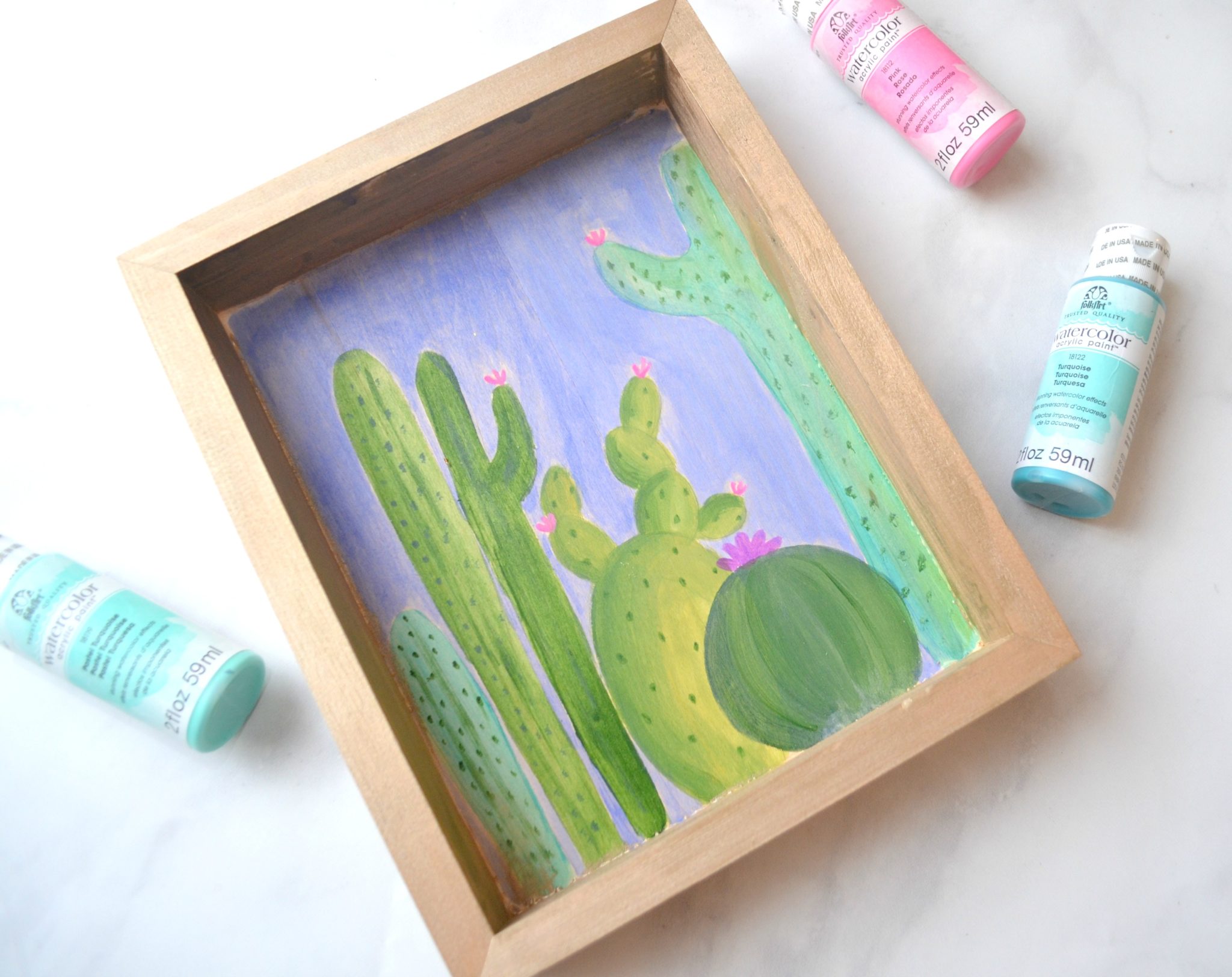 cactus acrylic painting
