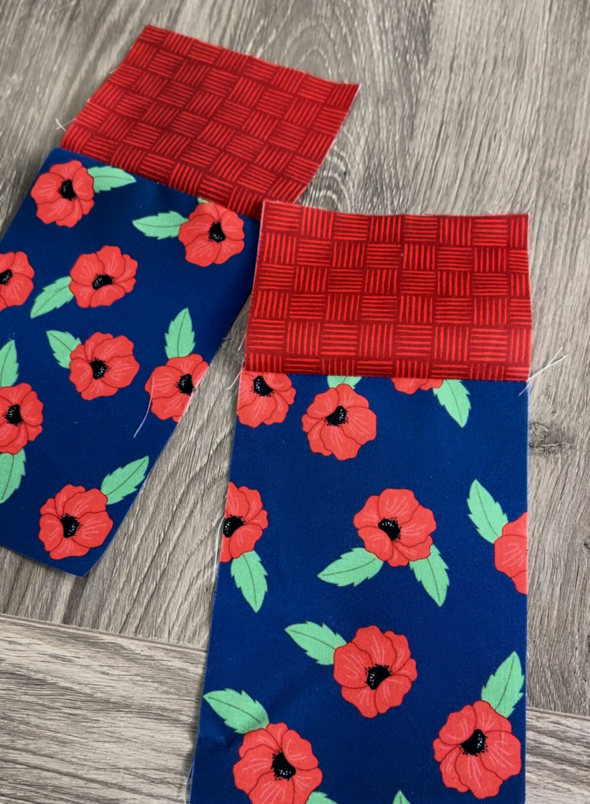Image contains the front and back pieces of a fabric firecracker.